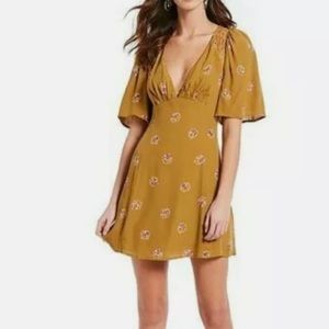 EUC Free People V-neck mini dress